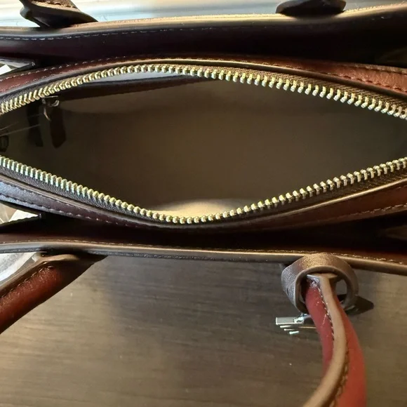 Michael Kors Laila small satchel crossbody in burgundy - Picture 6 of 8